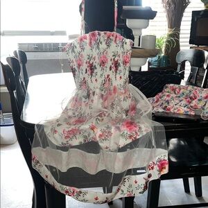 Floral Strapless romper w/lace skirt and Floral dress BUNDLE/ 1 has flaw